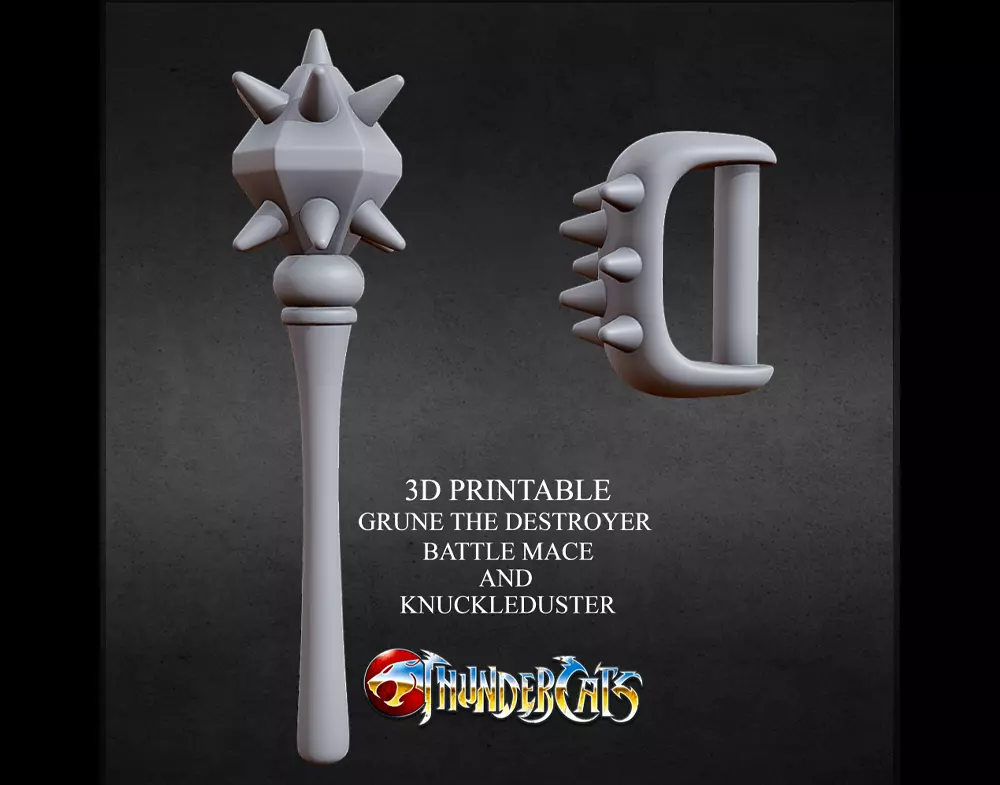3D PRINTABLE GRUNE THE DESTROYER WEAPONS THUNDERCATS 3D print model