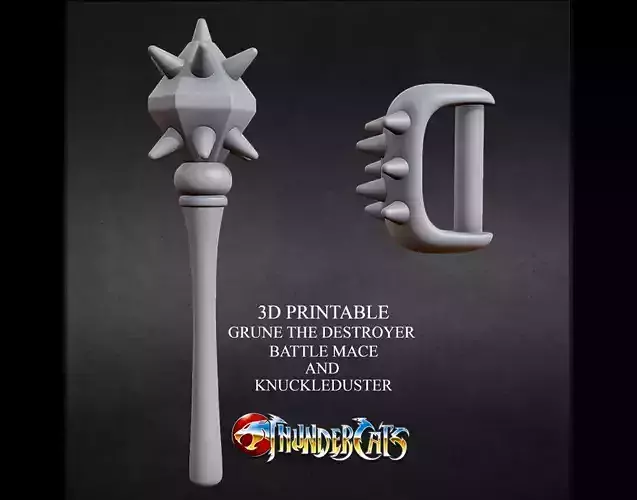 3D PRINTABLE GRUNE THE DESTROYER WEAPONS THUNDERCATS 3D print model