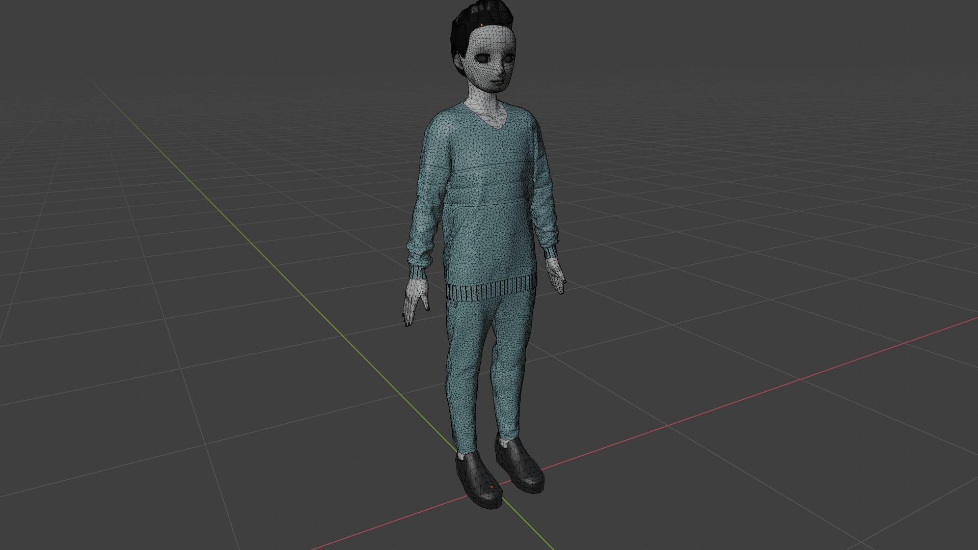 Cartoon Character Low-poly 3D model_8