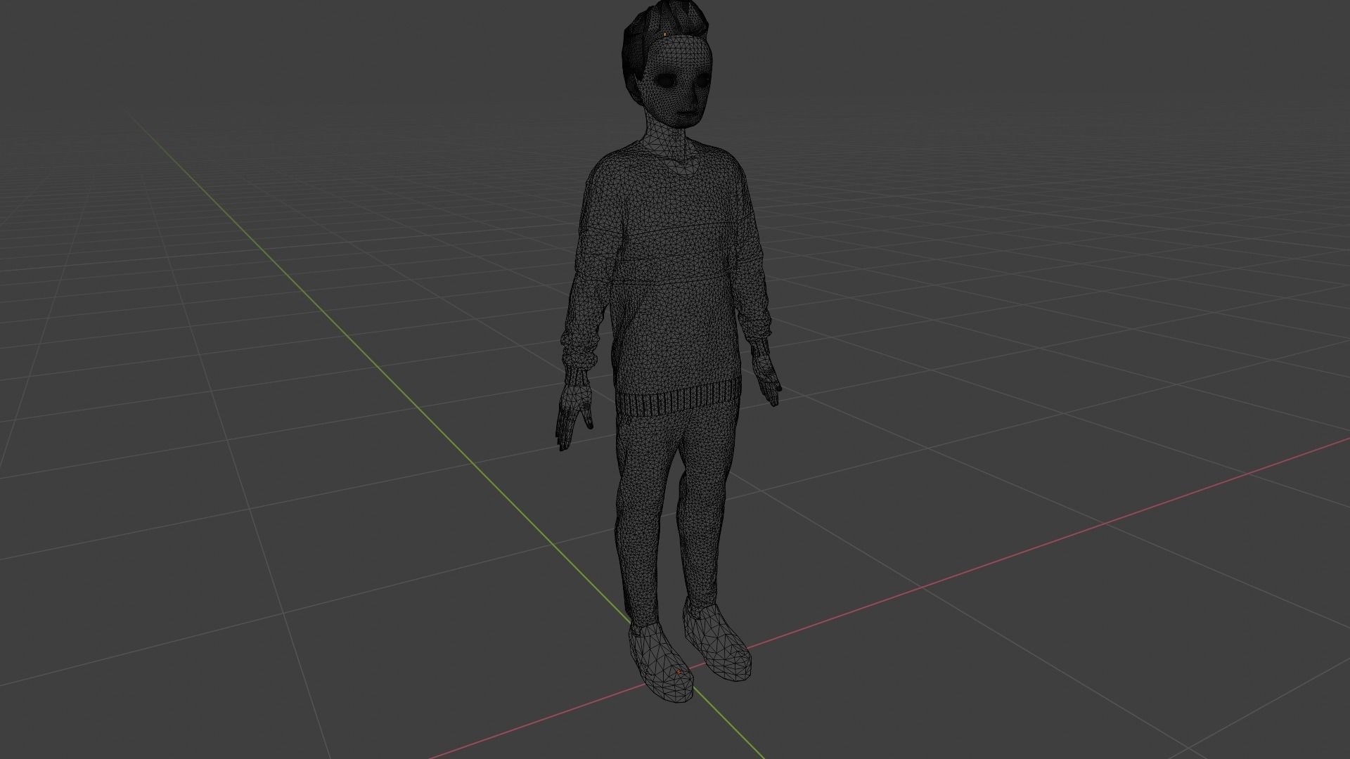 Cartoon Character Low-poly 3D model_9