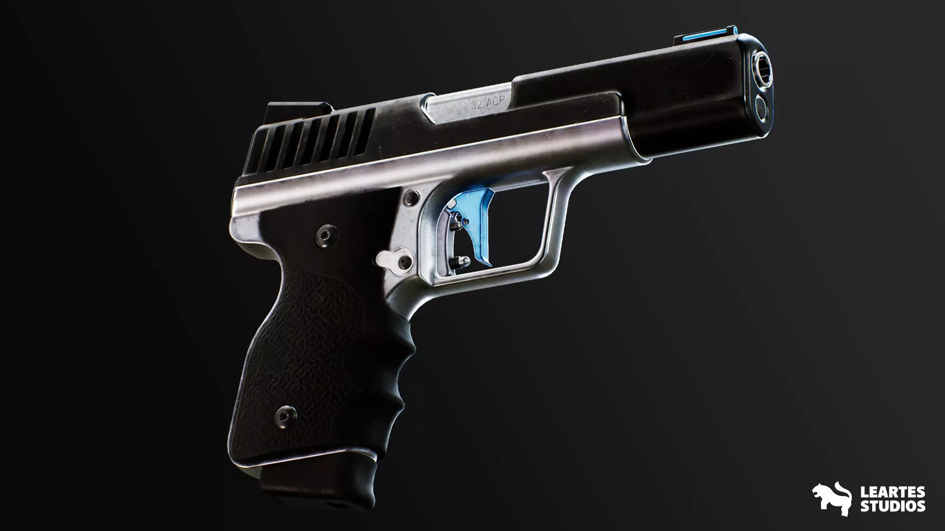 Atlan 32 Modern Handgun Low-poly 3D model