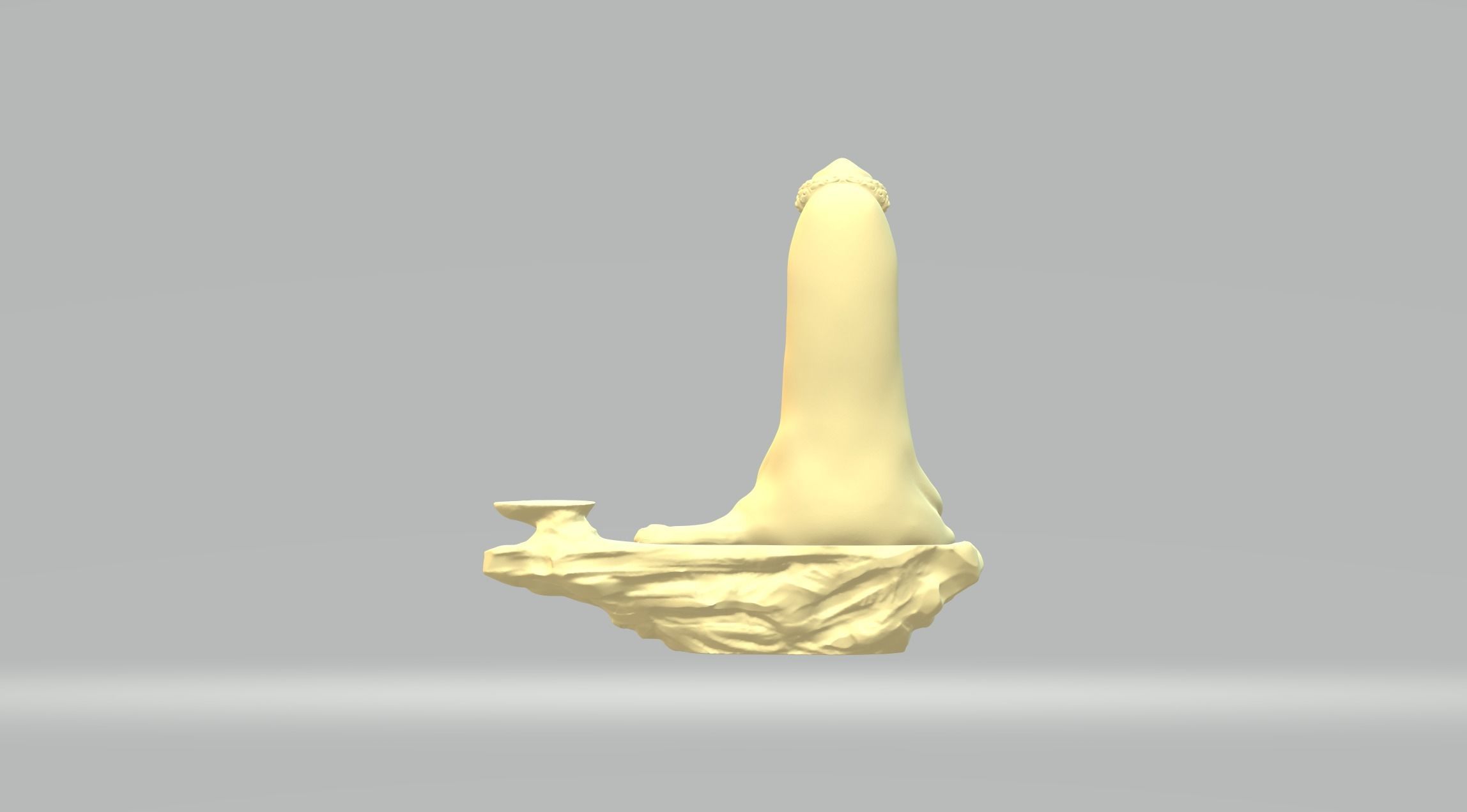 Bodhidharma Patriarch Zen Sitting 3D print model_2
