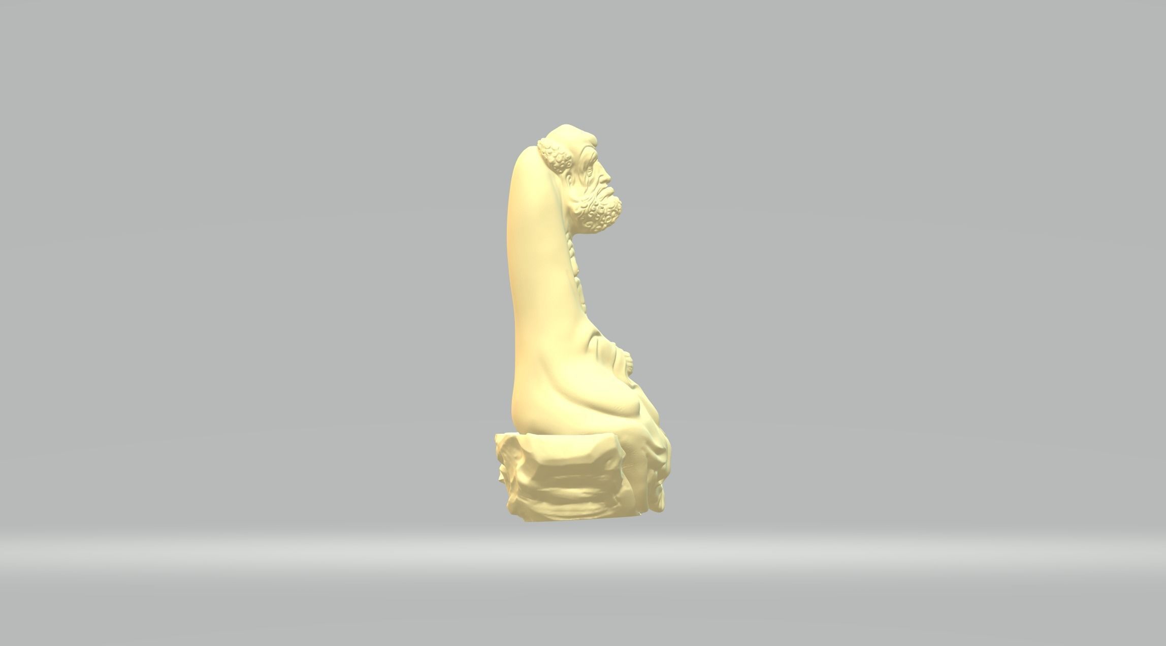Bodhidharma Patriarch Zen Sitting 3D print model_3