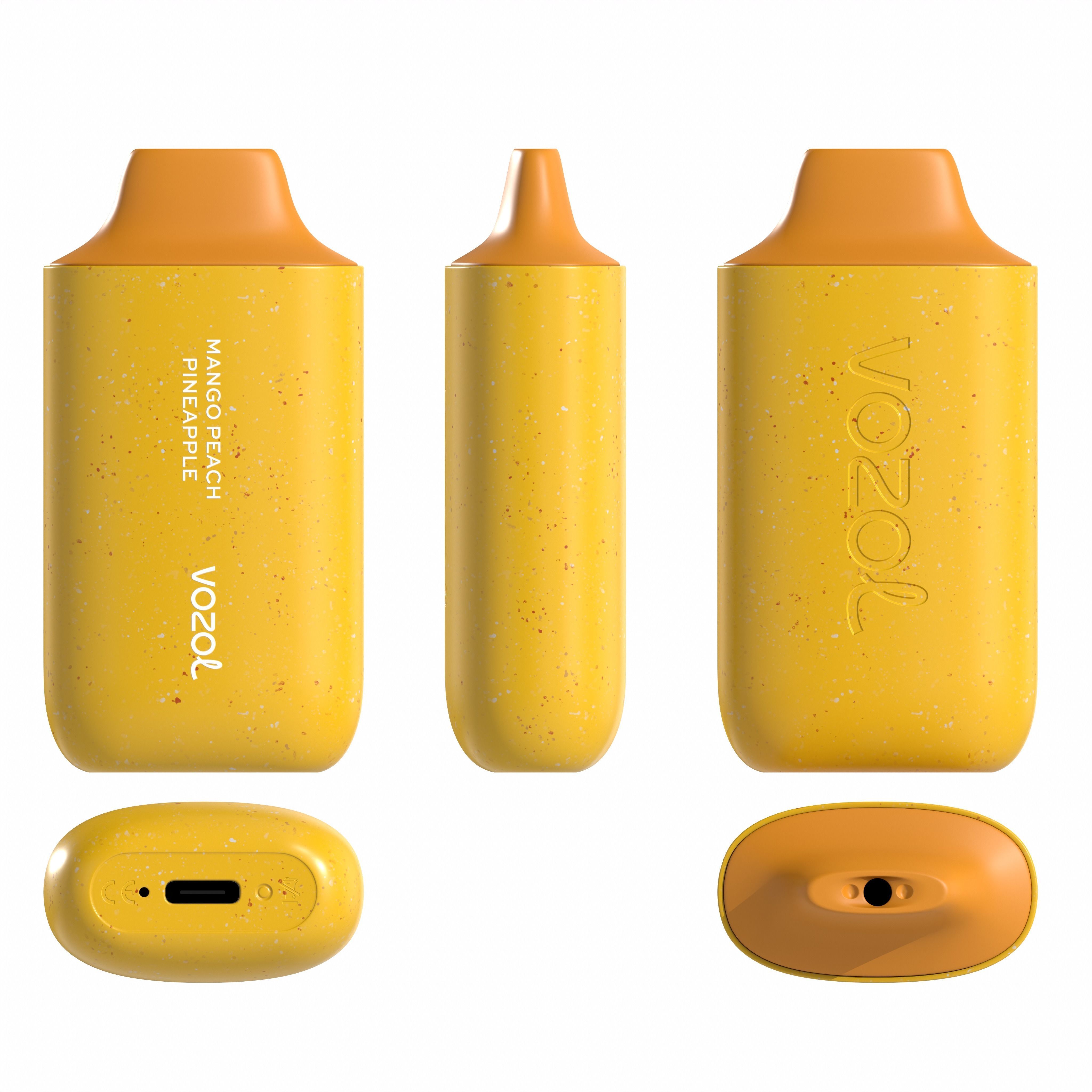 Vozol Star 6000 Mango Peach Pineapple Low-poly 3D model_4