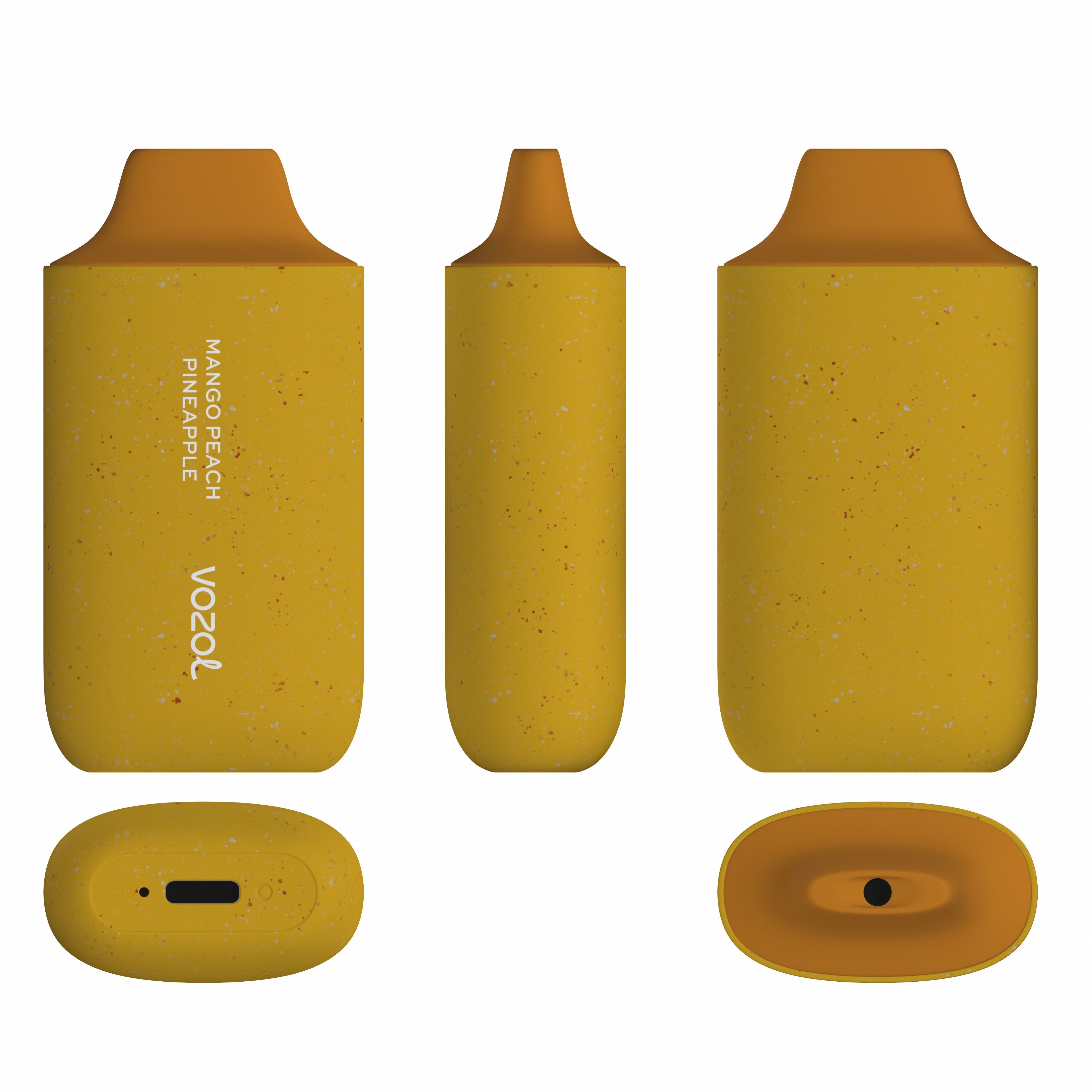 Vozol Star 6000 Mango Peach Pineapple Low-poly 3D model_6