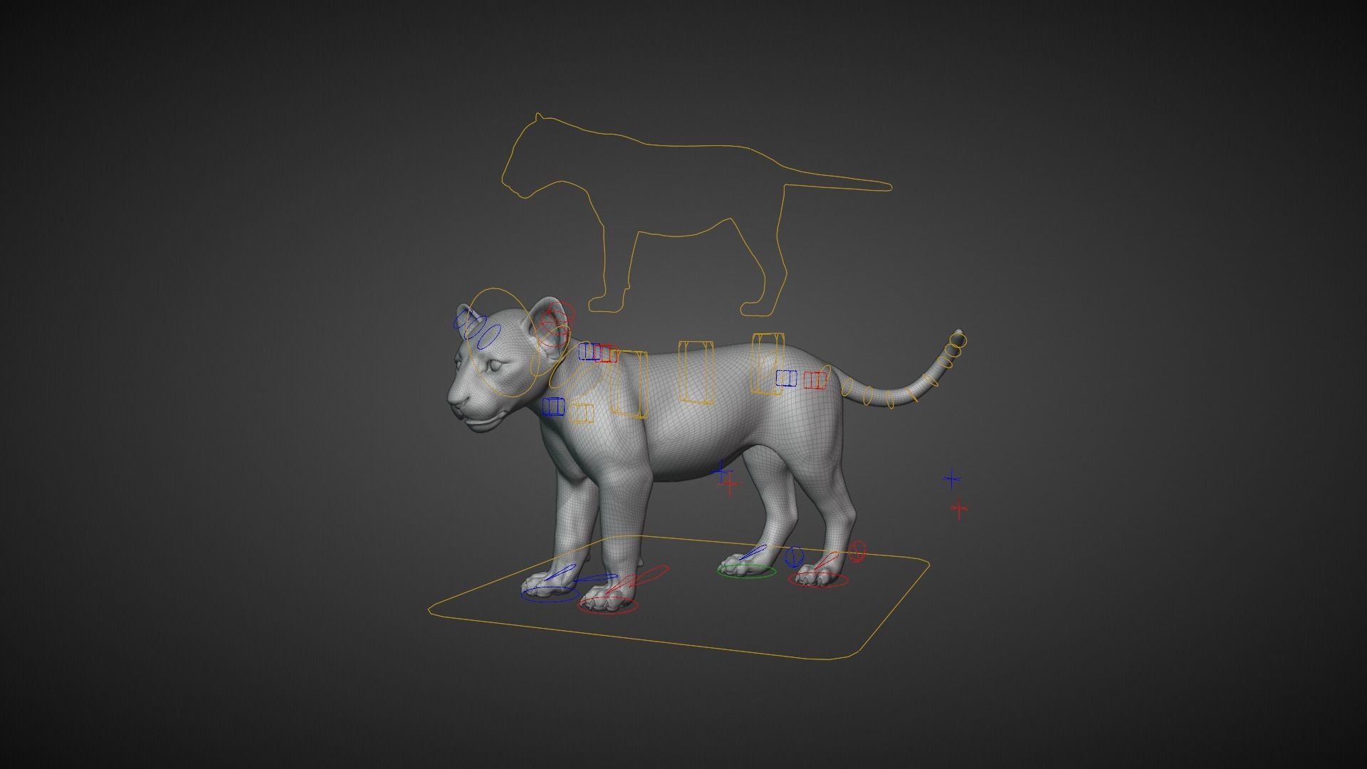 Lion Cub Animated VFX Grace 3D model_20