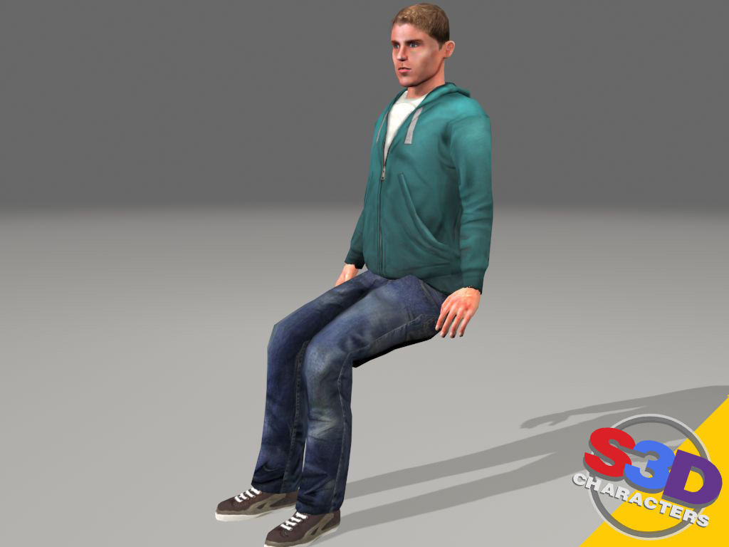 Michael-teen Animated Low-poly 3D model_4
