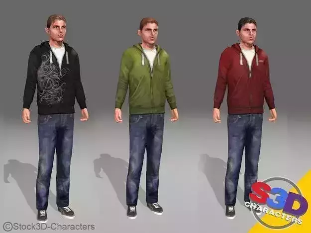 Michael-teen Animated Low-poly 3D model