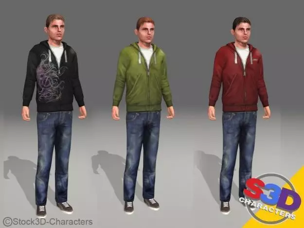 Michael-teen Animated Low-poly 3D model_0