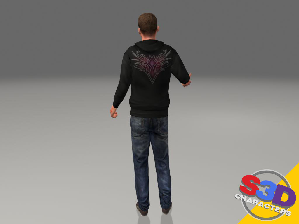 Michael-teen Animated Low-poly 3D model_6