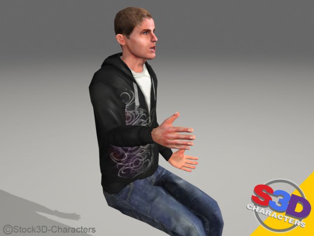 Michael-teen Animated Low-poly 3D model_16