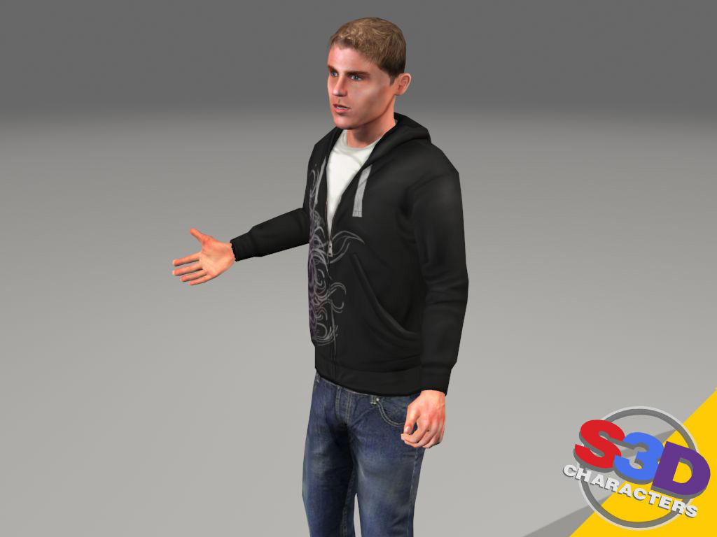 Michael-teen Animated Low-poly 3D model_8
