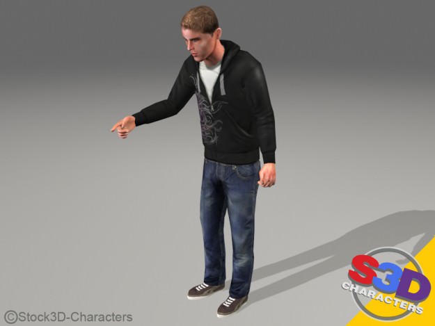 Michael-teen Animated Low-poly 3D model_17