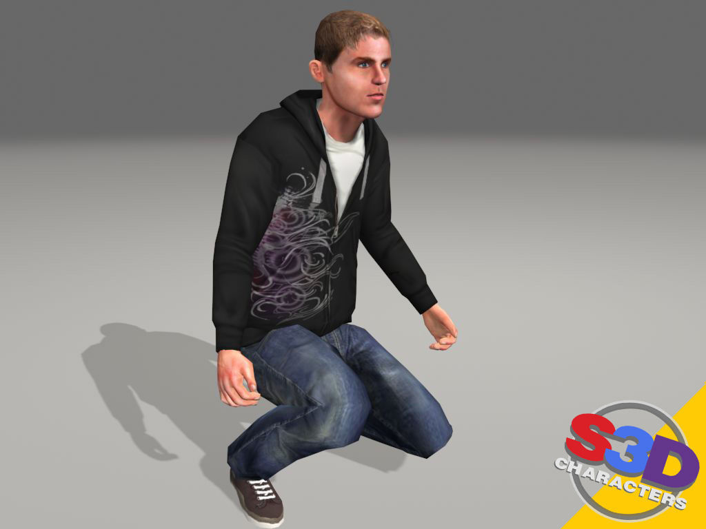 Michael-teen Animated Low-poly 3D model_11
