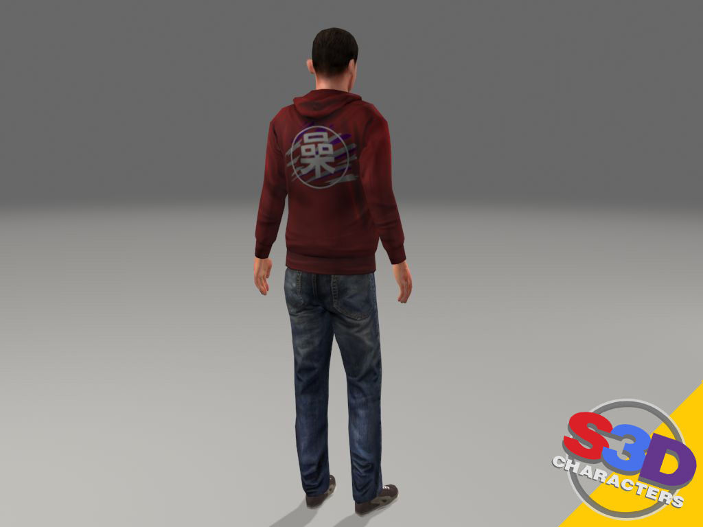 Michael-teen Animated Low-poly 3D model_9