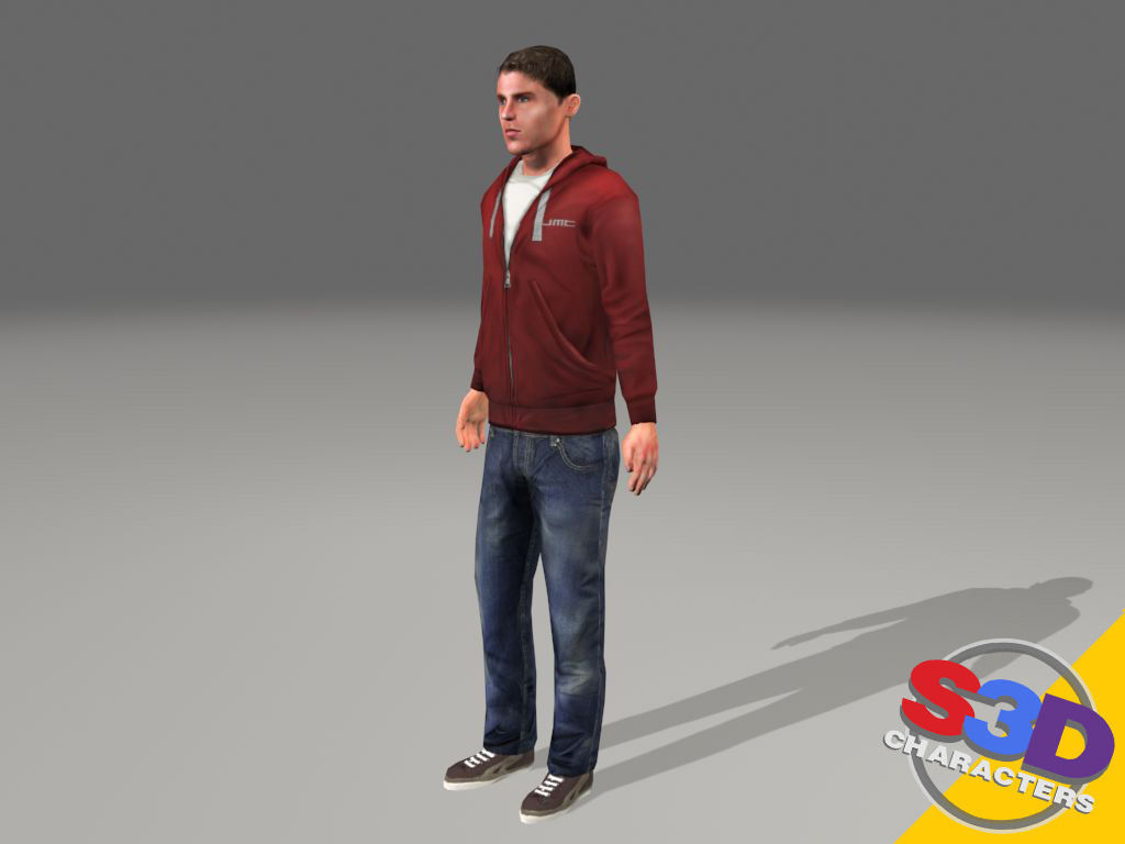 Michael-teen Animated Low-poly 3D model_3