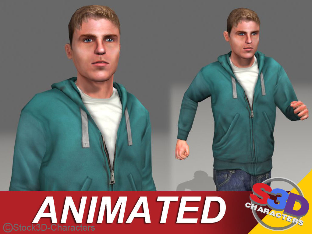 Michael-teen Animated Low-poly 3D model_1