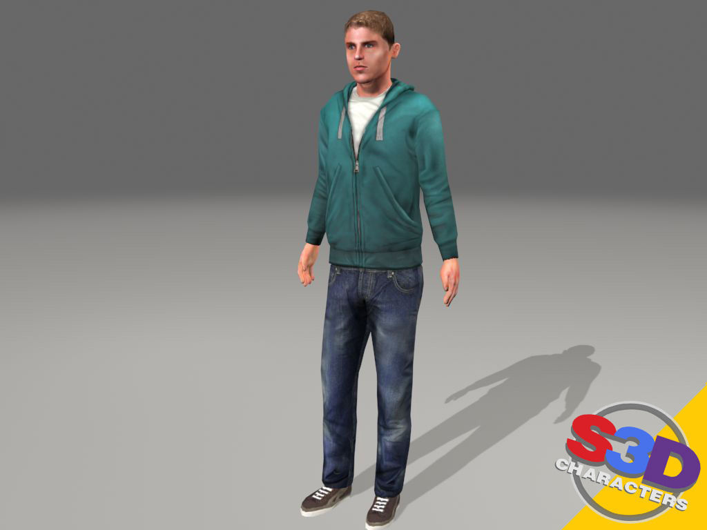 Michael-teen Animated Low-poly 3D model_5
