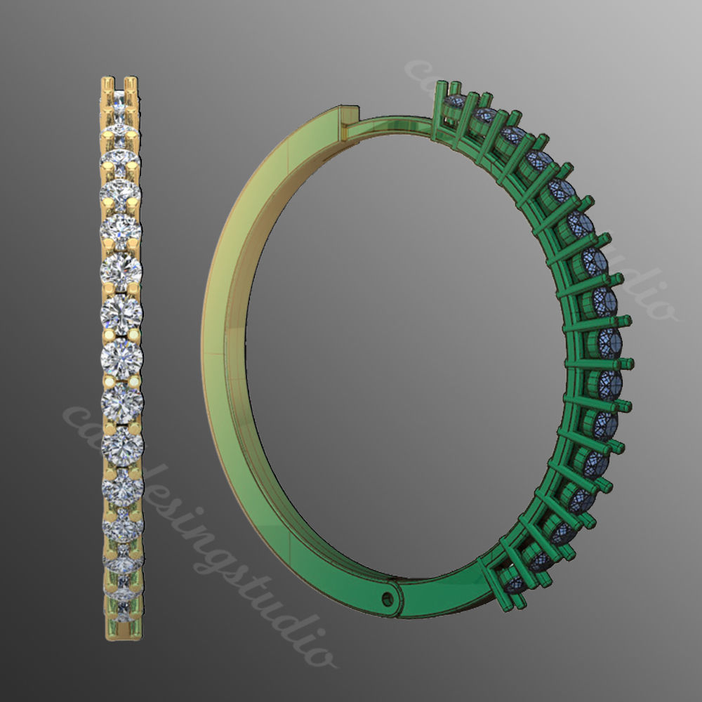 Earrings kt2 3D print model_1