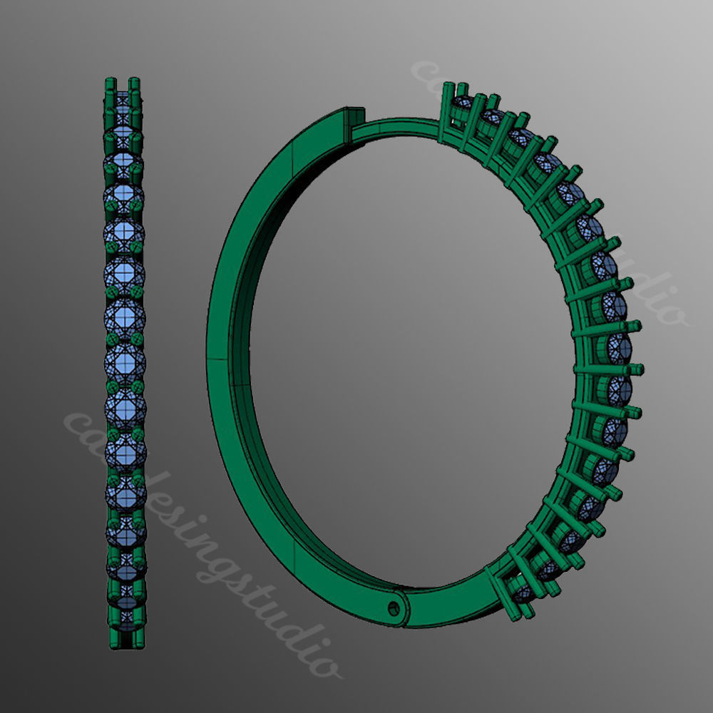 Earrings kt2 3D print model_2