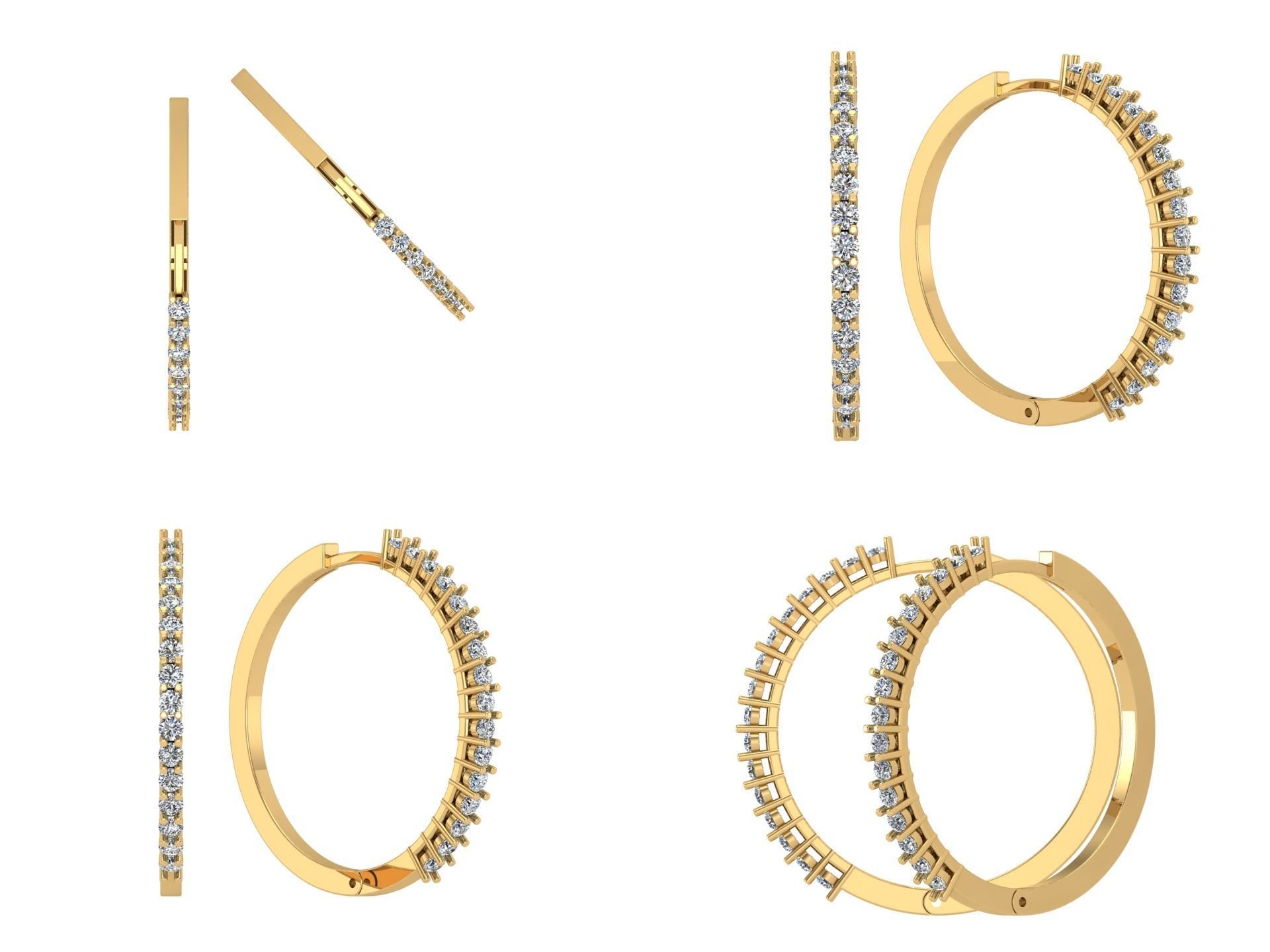 Earrings kt2 3D print model_3