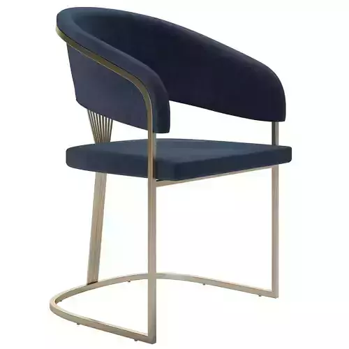 Helmut Grey Velvet Chrome Chair