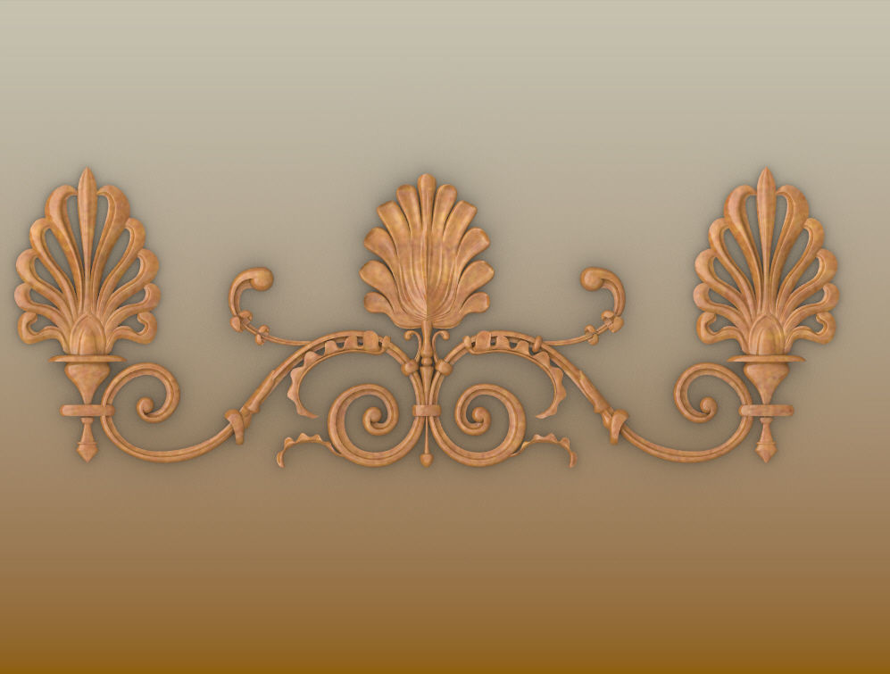 Ornamental Linear Pattern Col 1 3D model_8
