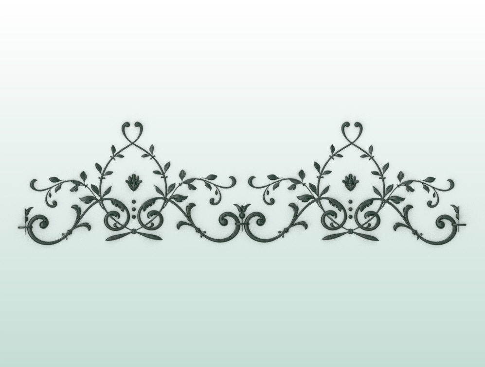 Ornamental Linear Pattern Col 1 3D model_1