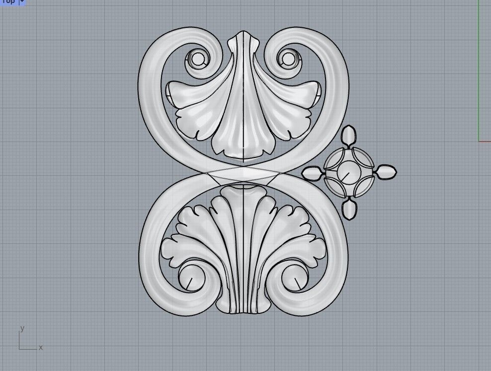 Ornamental Linear Pattern Col 1 3D model_15