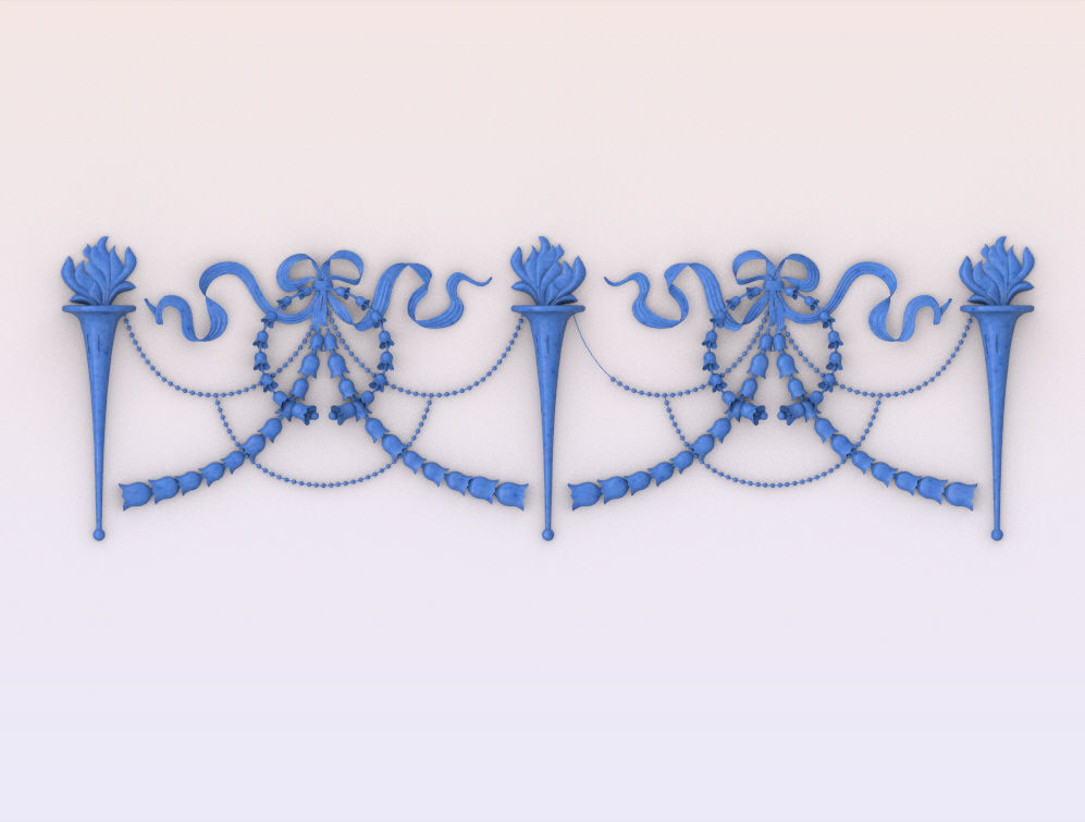 Ornamental Linear Pattern Col 1 3D model_4