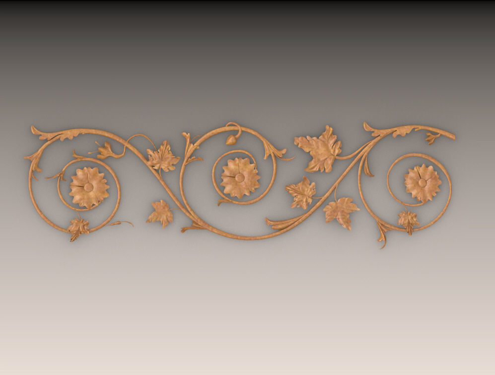 Ornamental Linear Pattern Col 1 3D model_11