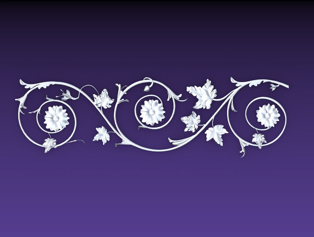 Ornamental Linear Pattern Col 1 3D model_10