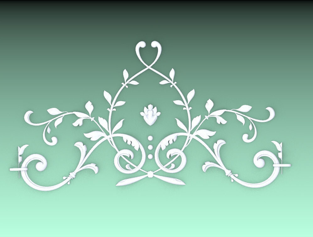 Ornamental Linear Pattern Col 1 3D model_2