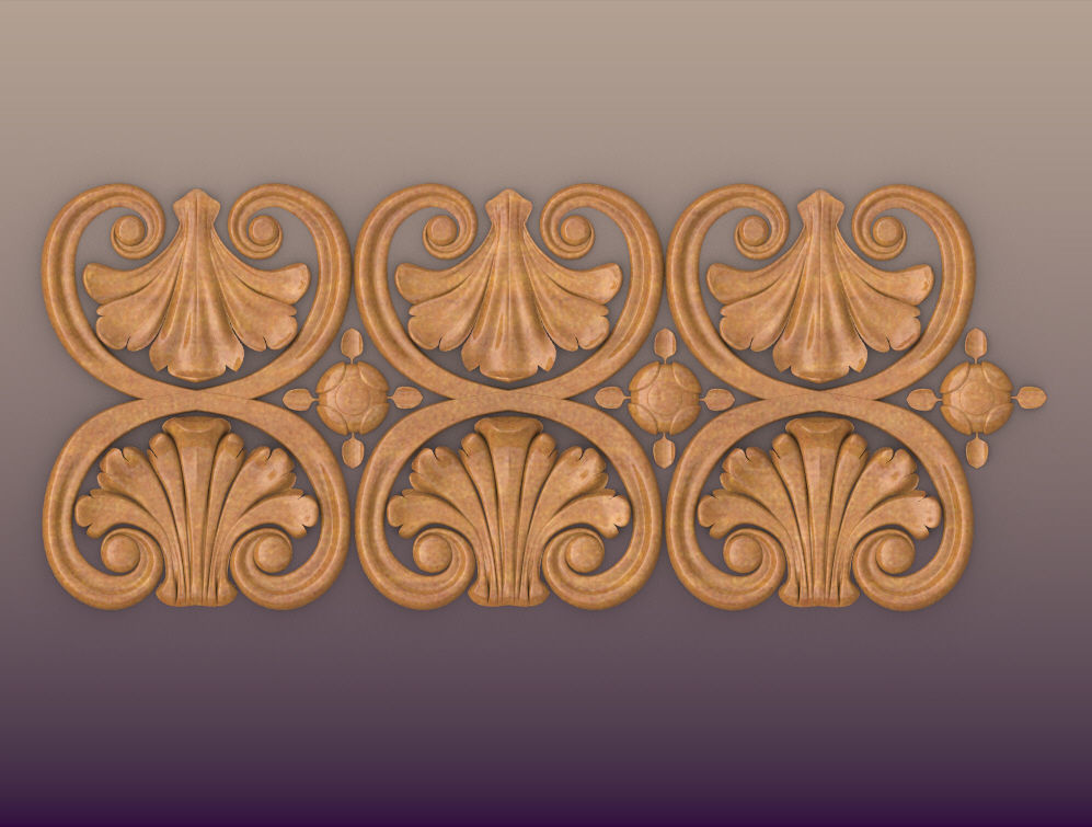 Ornamental Linear Pattern Col 1 3D model_13
