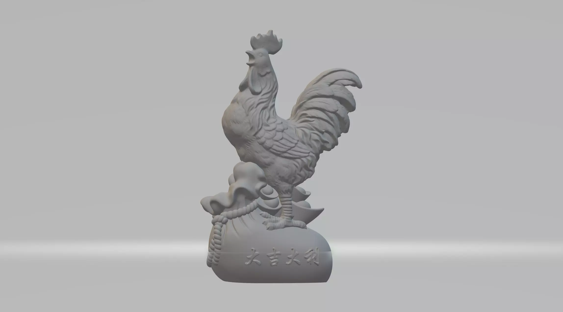  Luck Rooster Chicken 3D print model_0