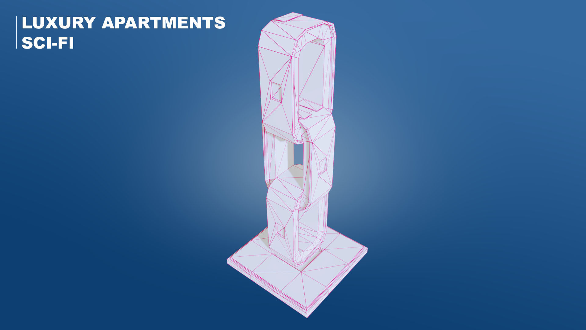 Low Poly Sci-Fi Building 8 - Hospital - Pixel City 3D Asset Pack Low-poly 3D model_16