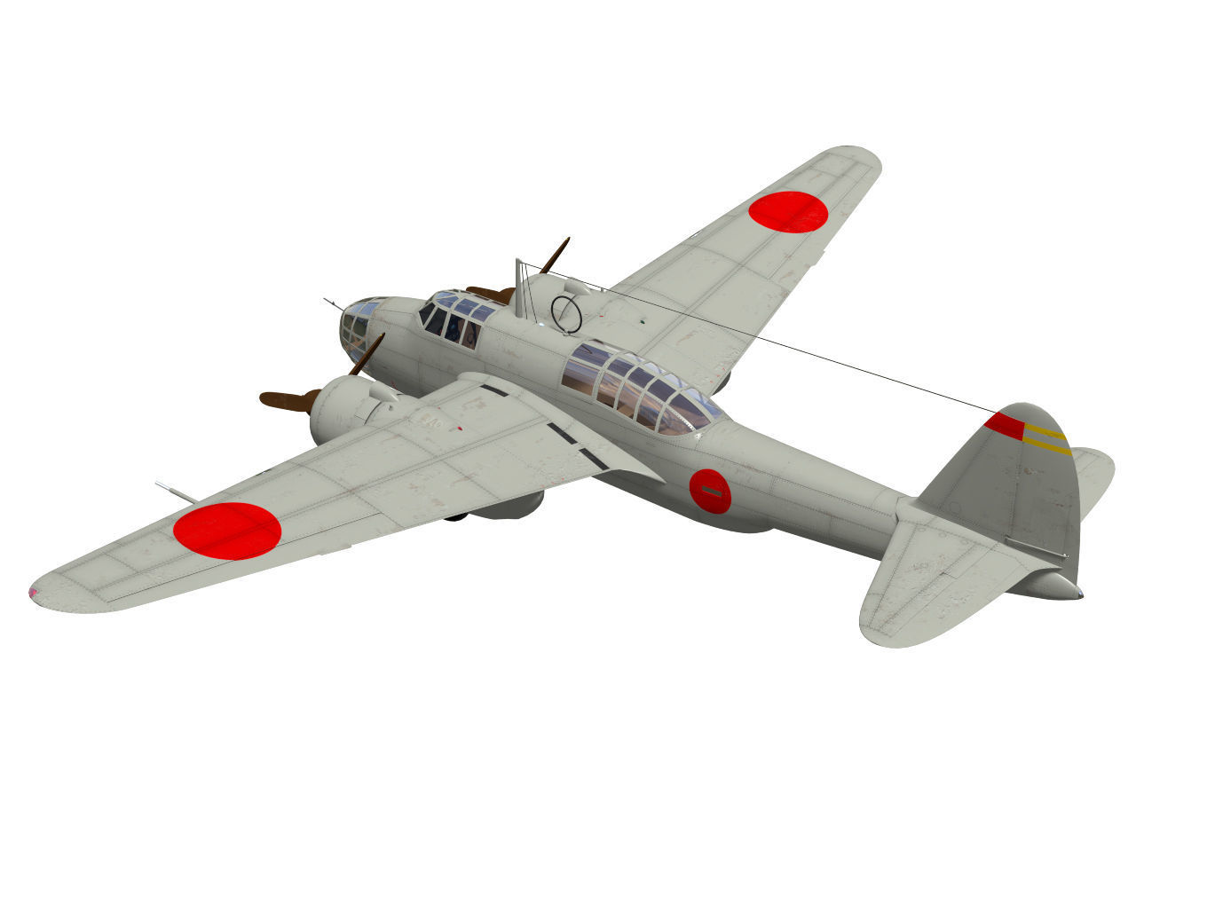 kawasaki Ki48 Lily 3D model_1