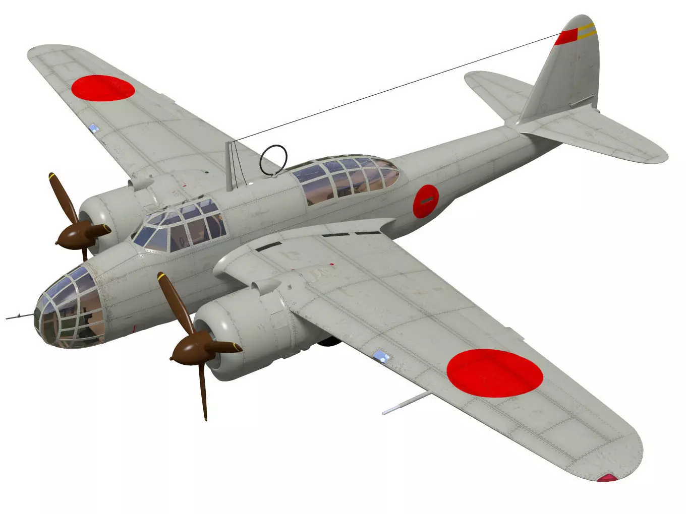 kawasaki Ki48 Lily 3D model_0