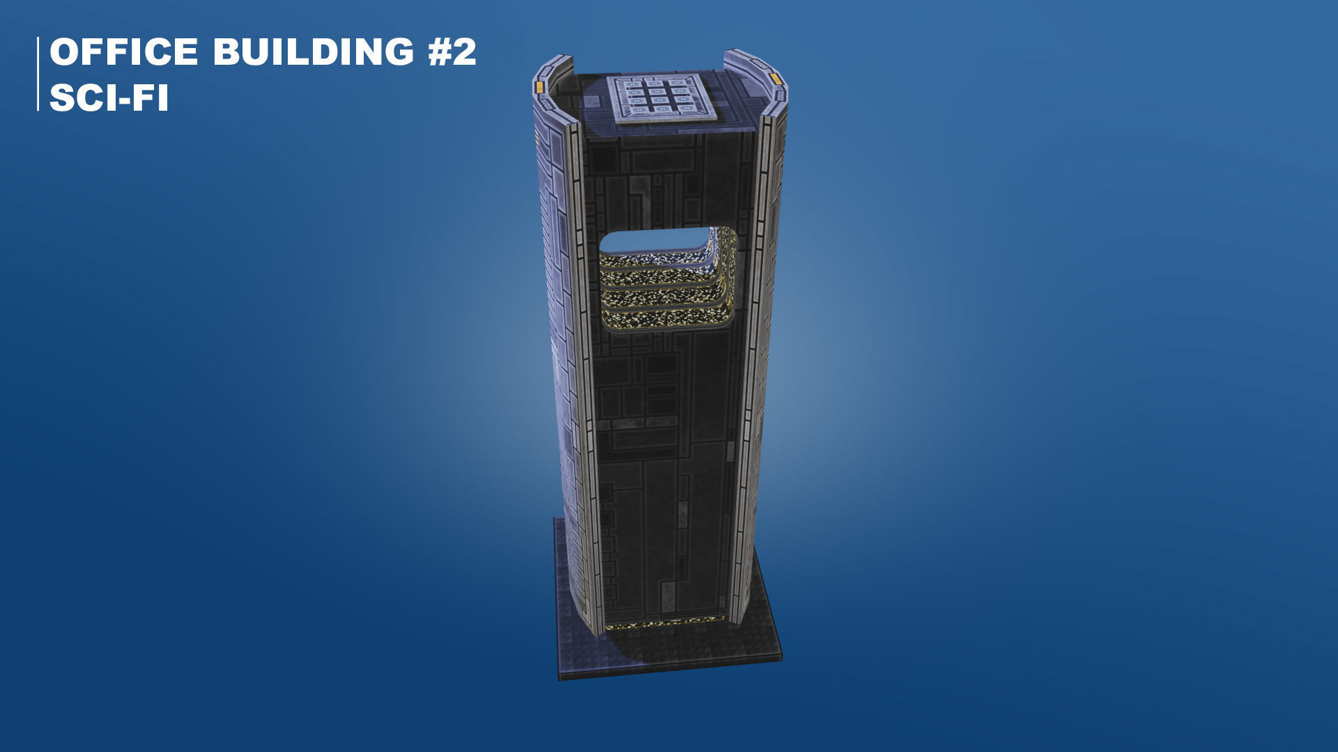 Pixel City 3D Asset Pack - Low Poly Sci-Fi Buildings Low-poly 3D model_15