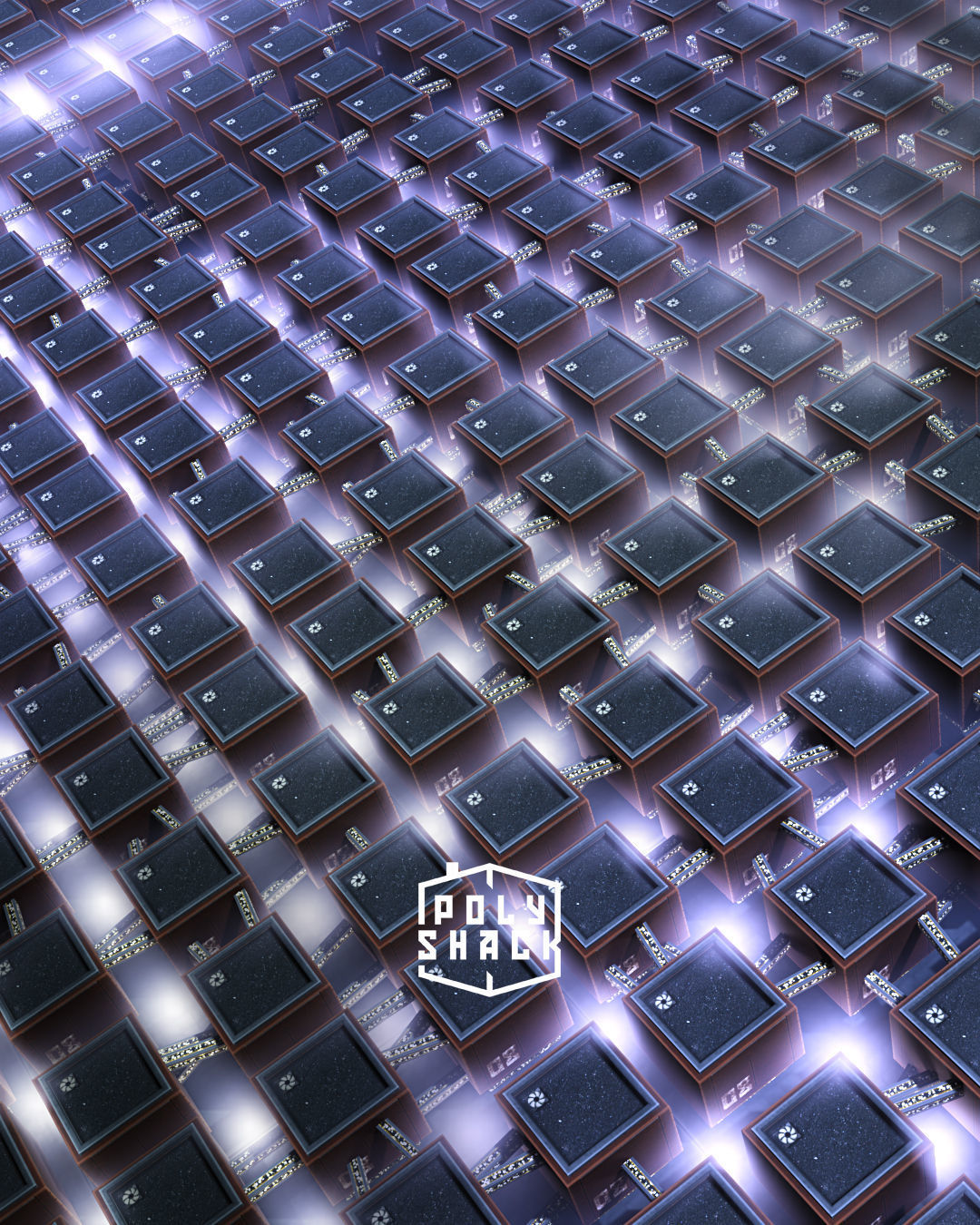 Pixel City 3D Asset Pack - Low Poly Sci-Fi Buildings Low-poly 3D model_8