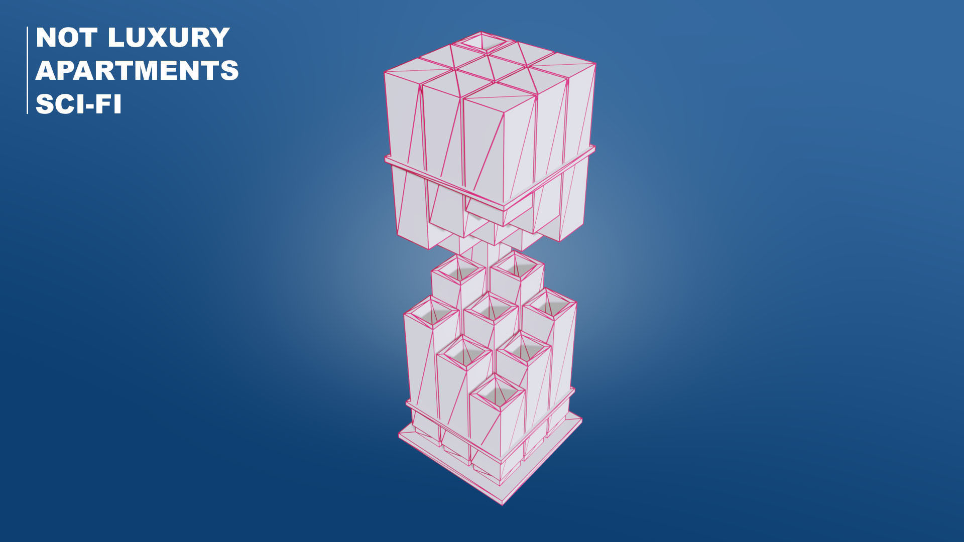 Pixel City 3D Asset Pack - Low Poly Sci-Fi Buildings Low-poly 3D model_47