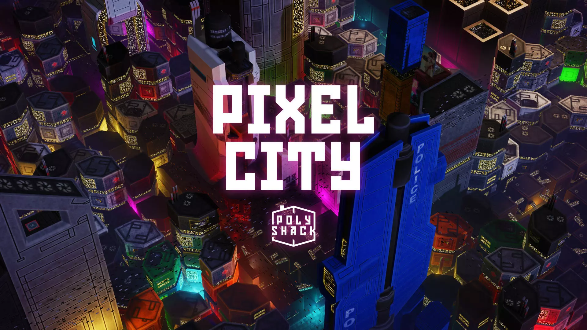 Pixel City 3D Asset Pack - Low Poly Sci-Fi Buildings Low-poly 3D model_0