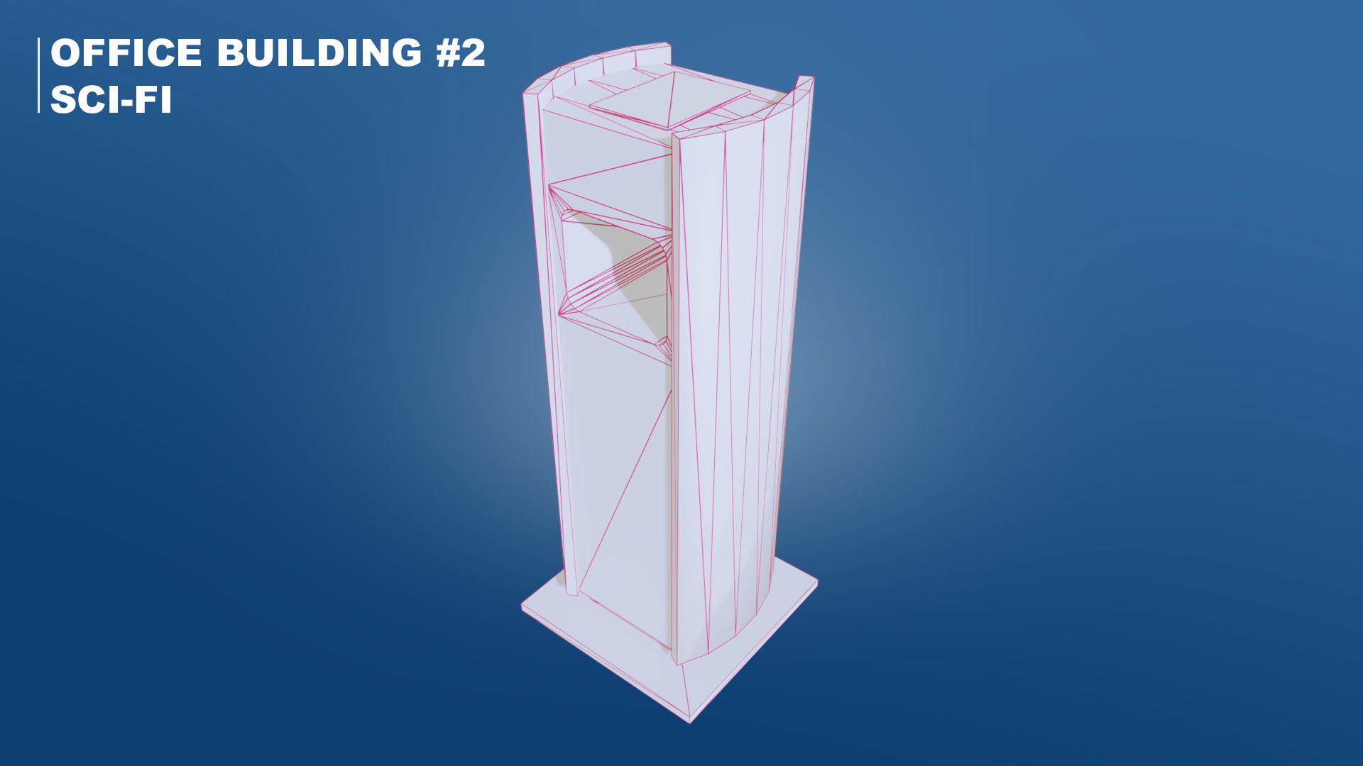 Pixel City 3D Asset Pack - Low Poly Sci-Fi Buildings Low-poly 3D model_25