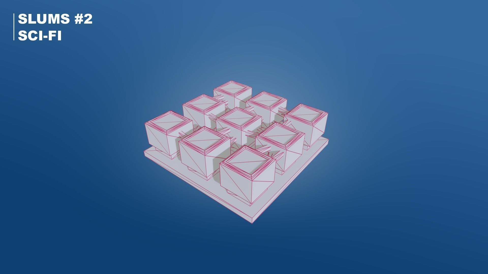 Pixel City 3D Asset Pack - Low Poly Sci-Fi Buildings Low-poly 3D model_41