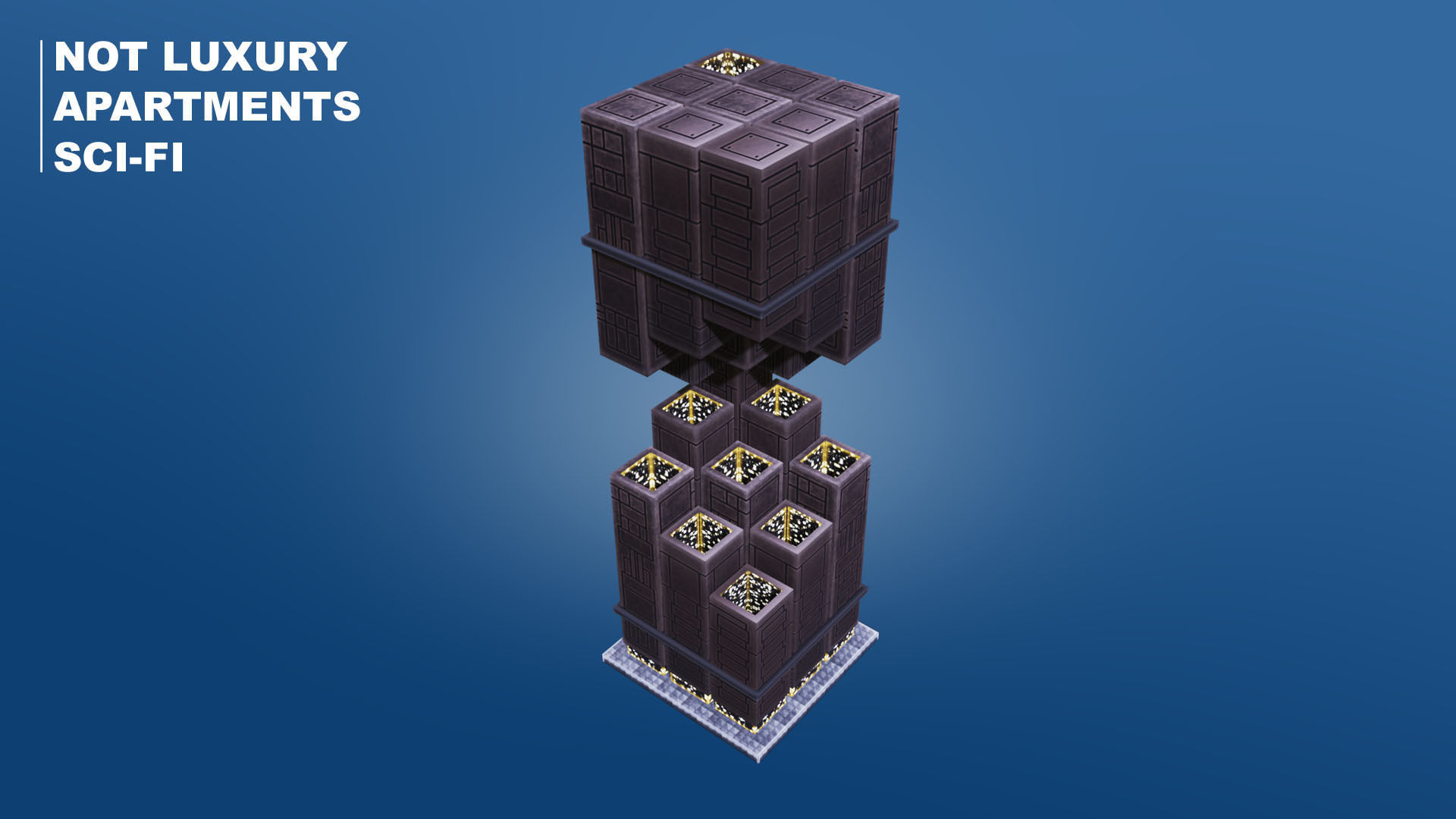 Pixel City 3D Asset Pack - Low Poly Sci-Fi Buildings Low-poly 3D model_50