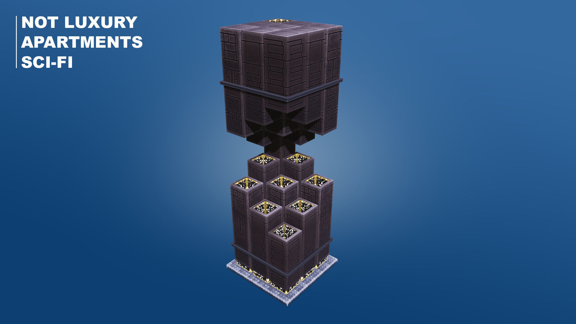 Pixel City 3D Asset Pack - Low Poly Sci-Fi Buildings Low-poly 3D model_49