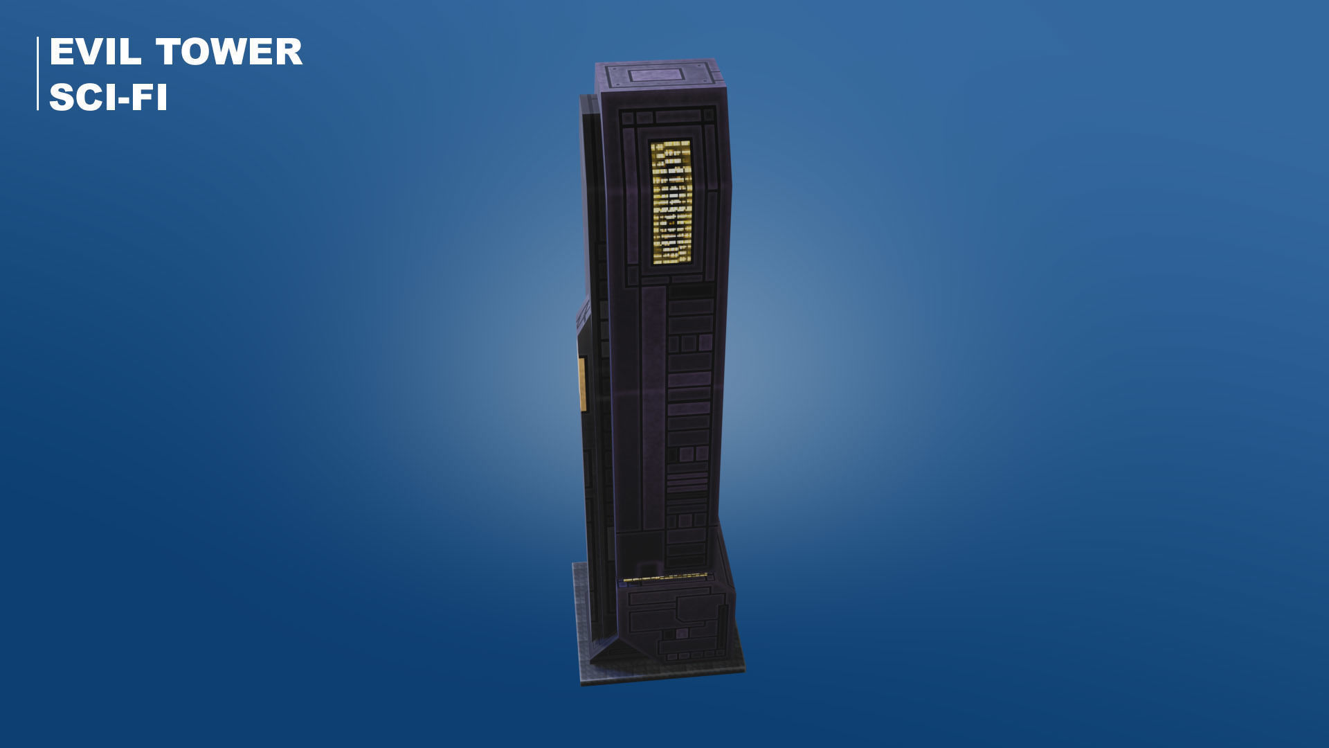 Pixel City 3D Asset Pack - Low Poly Sci-Fi Buildings Low-poly 3D model_20