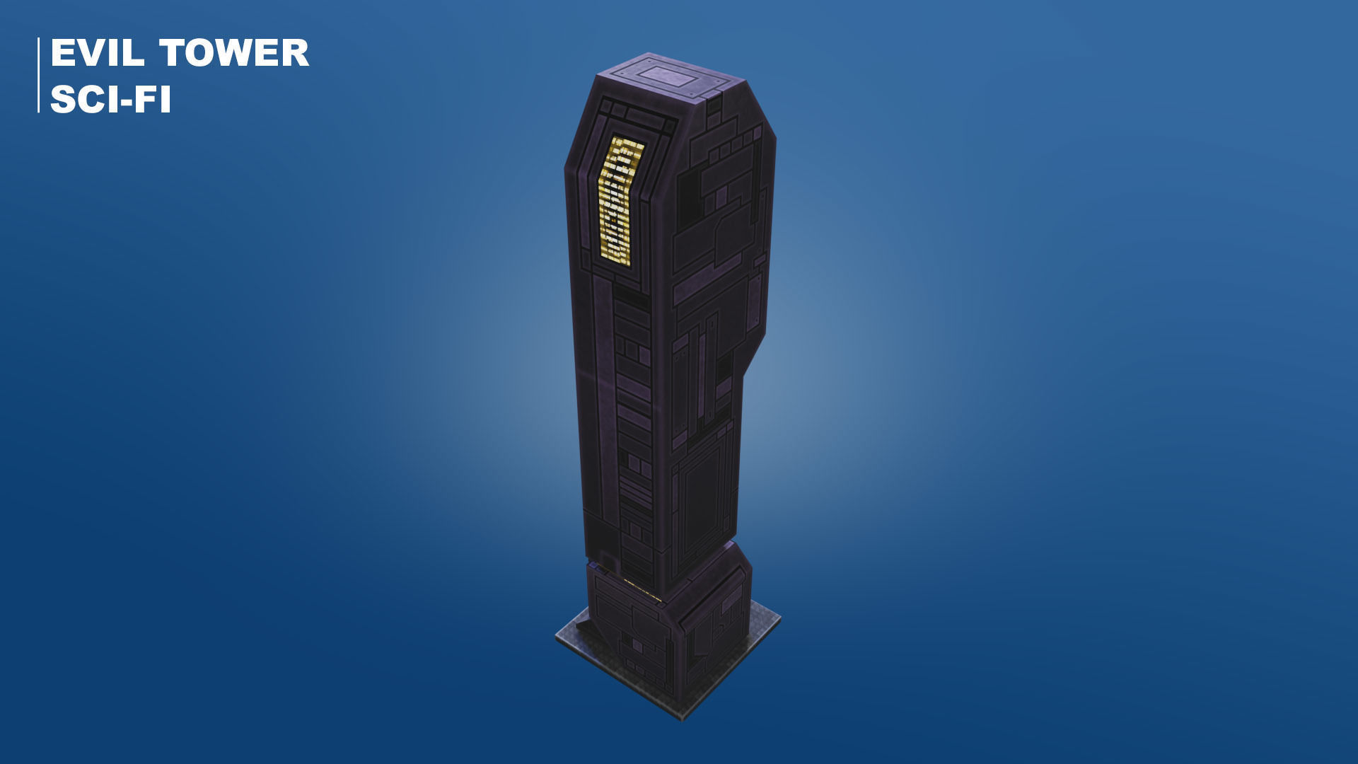 Pixel City 3D Asset Pack - Low Poly Sci-Fi Buildings Low-poly 3D model_21