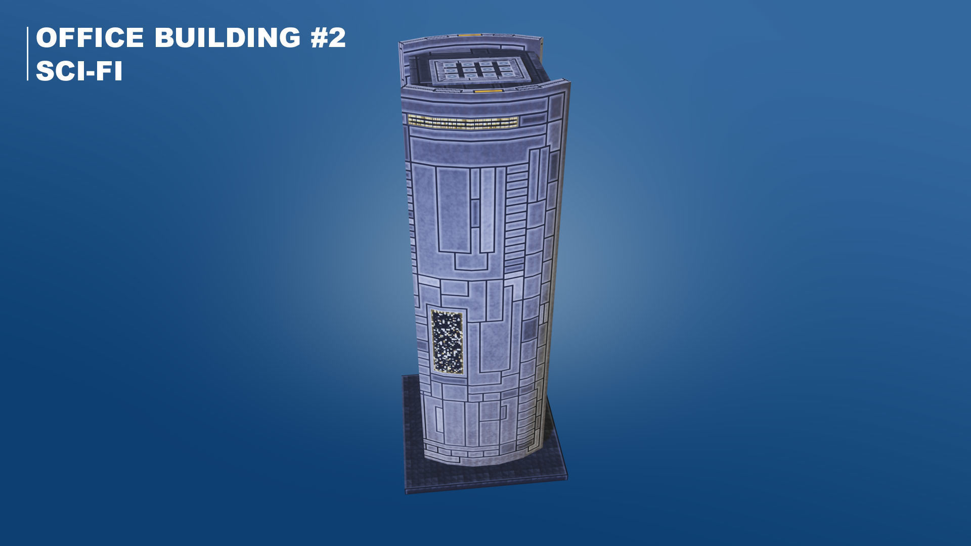 Pixel City 3D Asset Pack - Low Poly Sci-Fi Buildings Low-poly 3D model_13