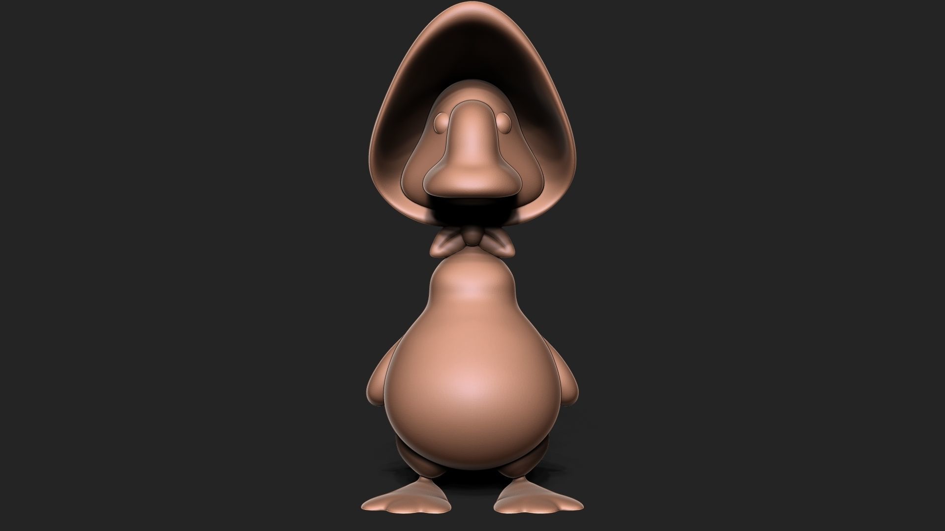 goose bunny wearing hat 3D print model_1